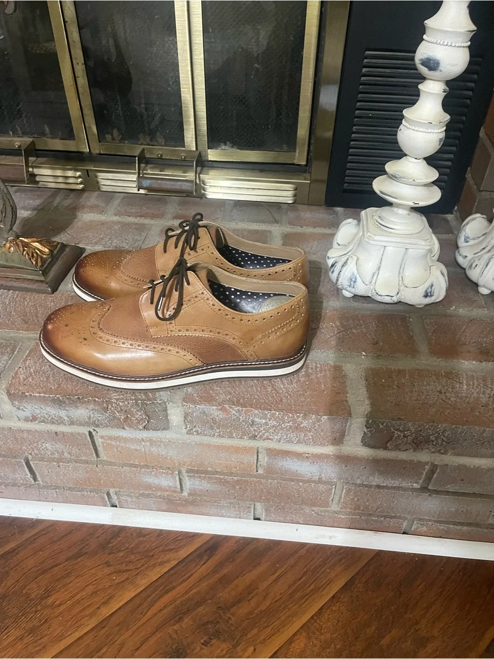 T&G Tan & Dark Brown Wingtip Brogues